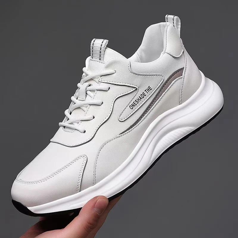 透气休闲皮鞋防滑透气真皮厨师鞋舒适软底休闲鞋潮流皮运动鞋夏季