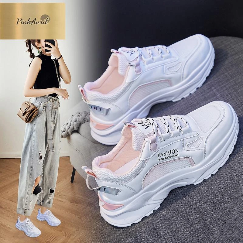 PinkAvril运动鞋女2025新款夏季网面透气网鞋百搭软底不累脚防滑