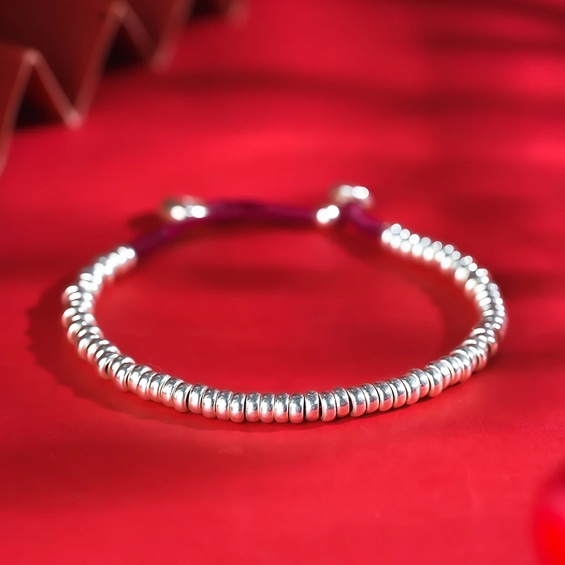 足银银制品 盘缠手绳手链-111984