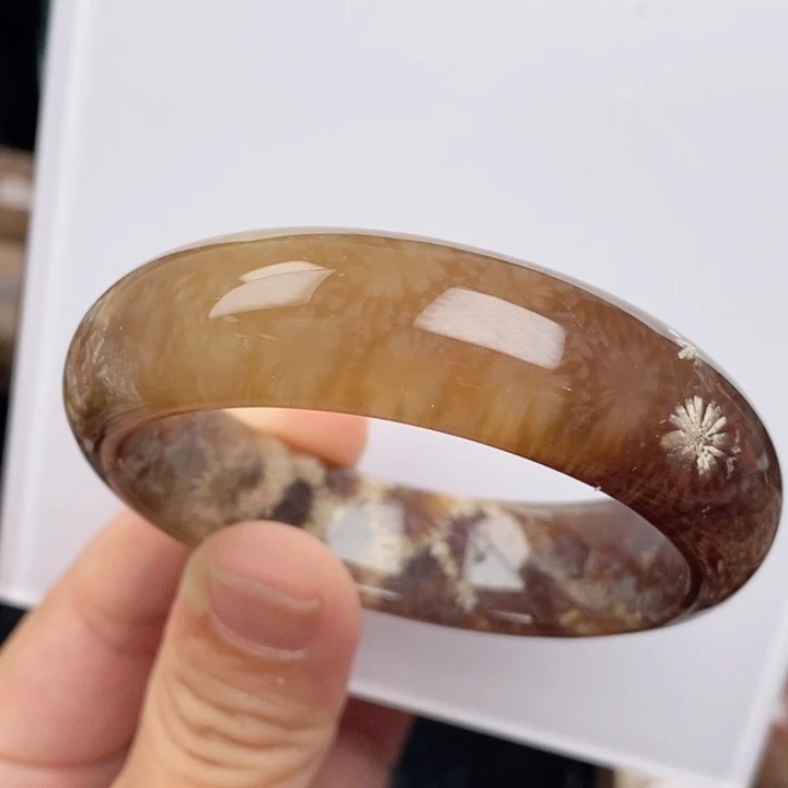 硅化玉未镶嵌手镯（圆镯）51.7