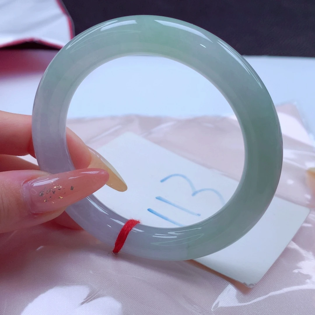 翡翠手镯未镶嵌天然缅甸翡翠A货手镯 113号