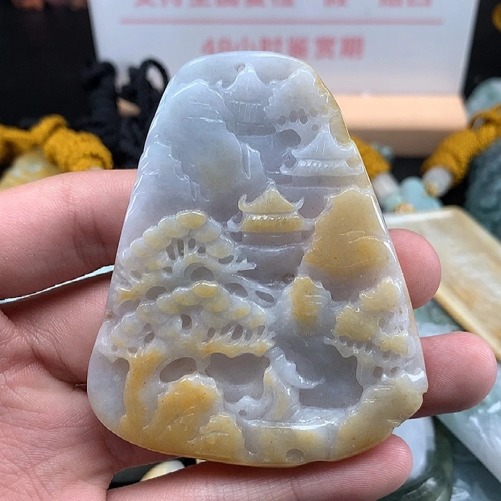 翡翠未镶嵌颈饰天然保真a货