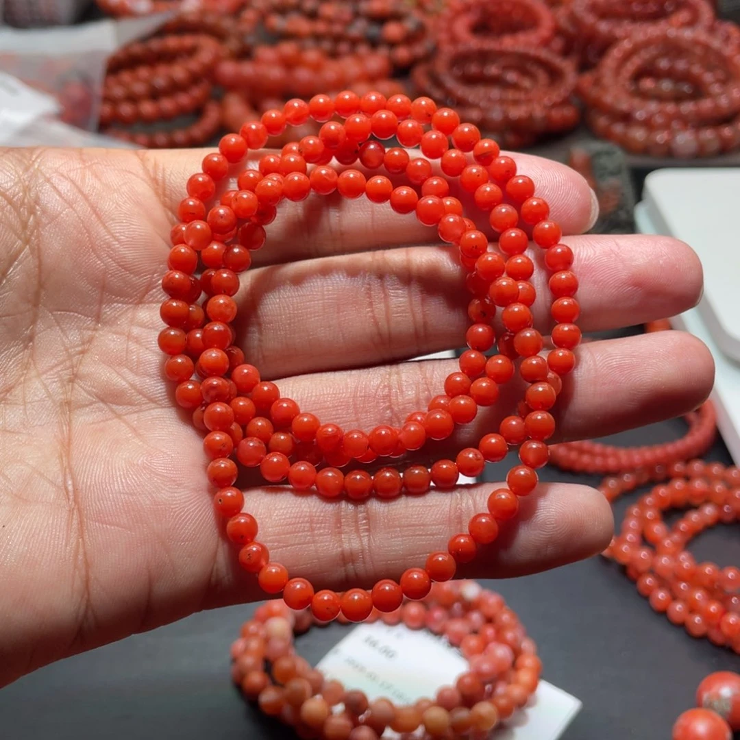 南红玛瑙手链未镶嵌
