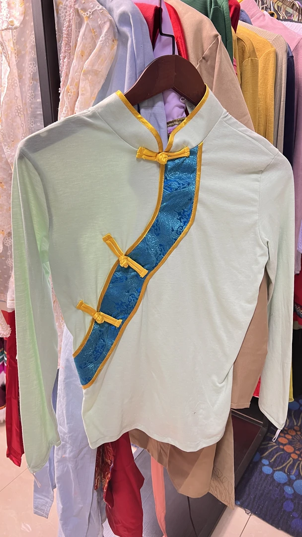 藏族服装上衣秋季长袖新款国风盘扣立领康巴情广场舞完整版服装