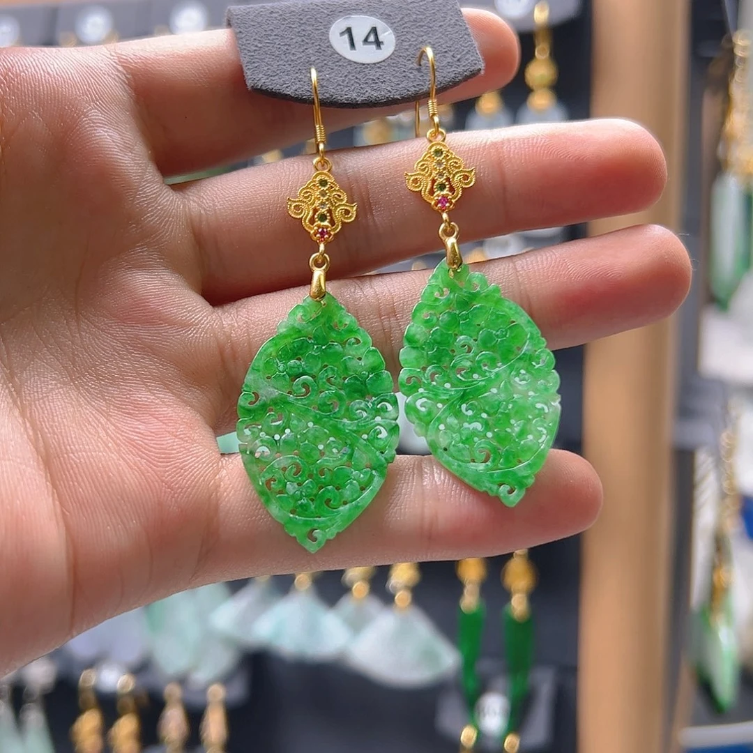 未镶嵌翡翠耳饰书*灬翡翠