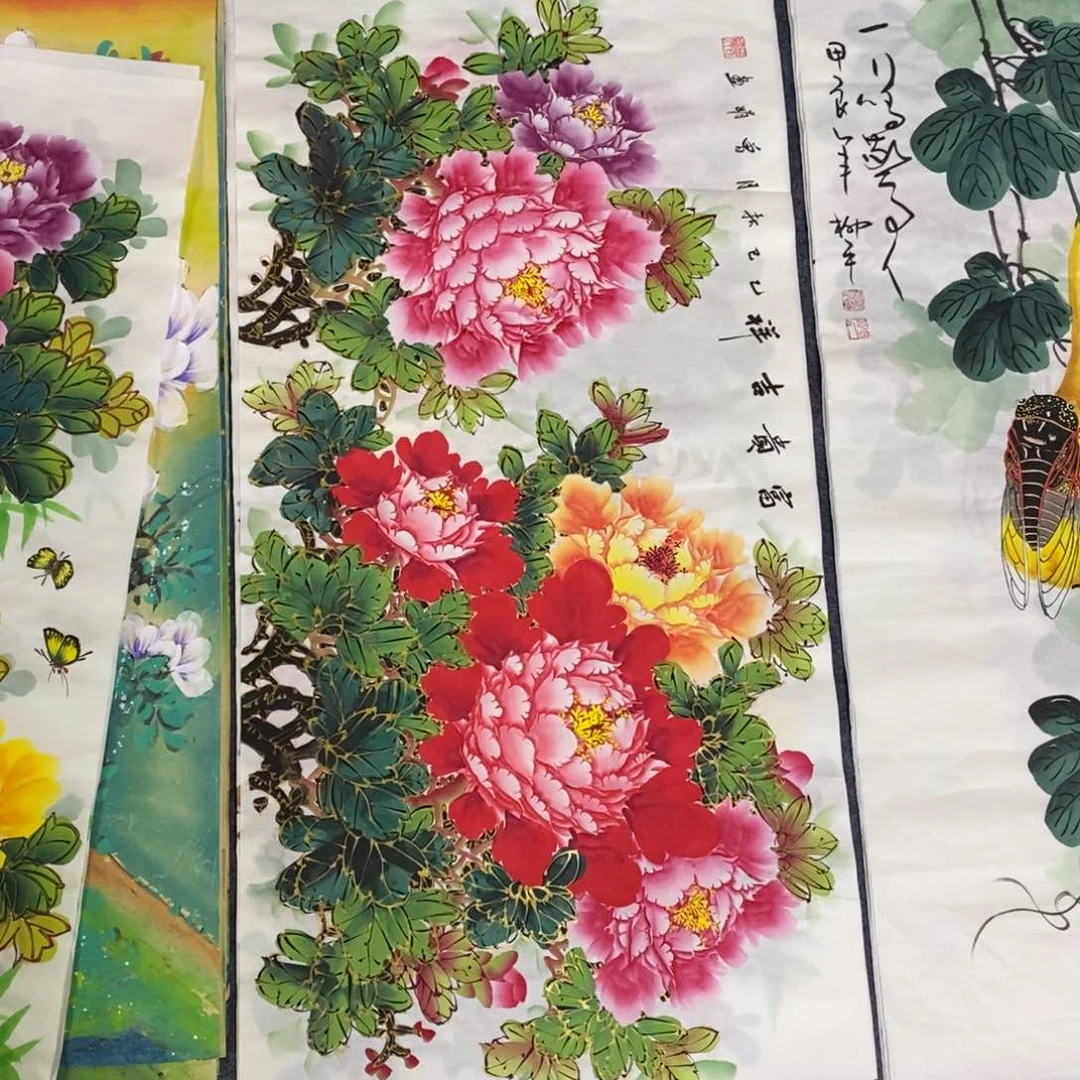 国画尺寸100✖️50三尺手绘画