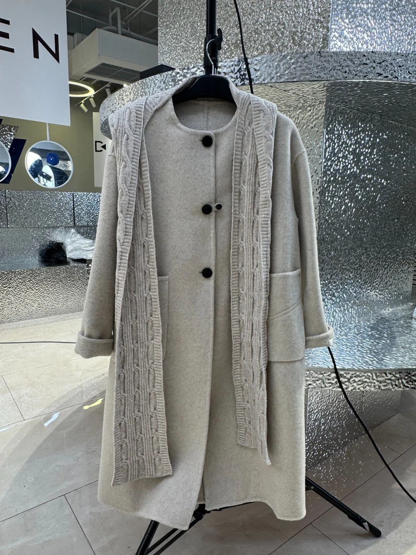 2025年秋冬毛呢外套时尚长款中长款气质双面通勤风常规款新款79