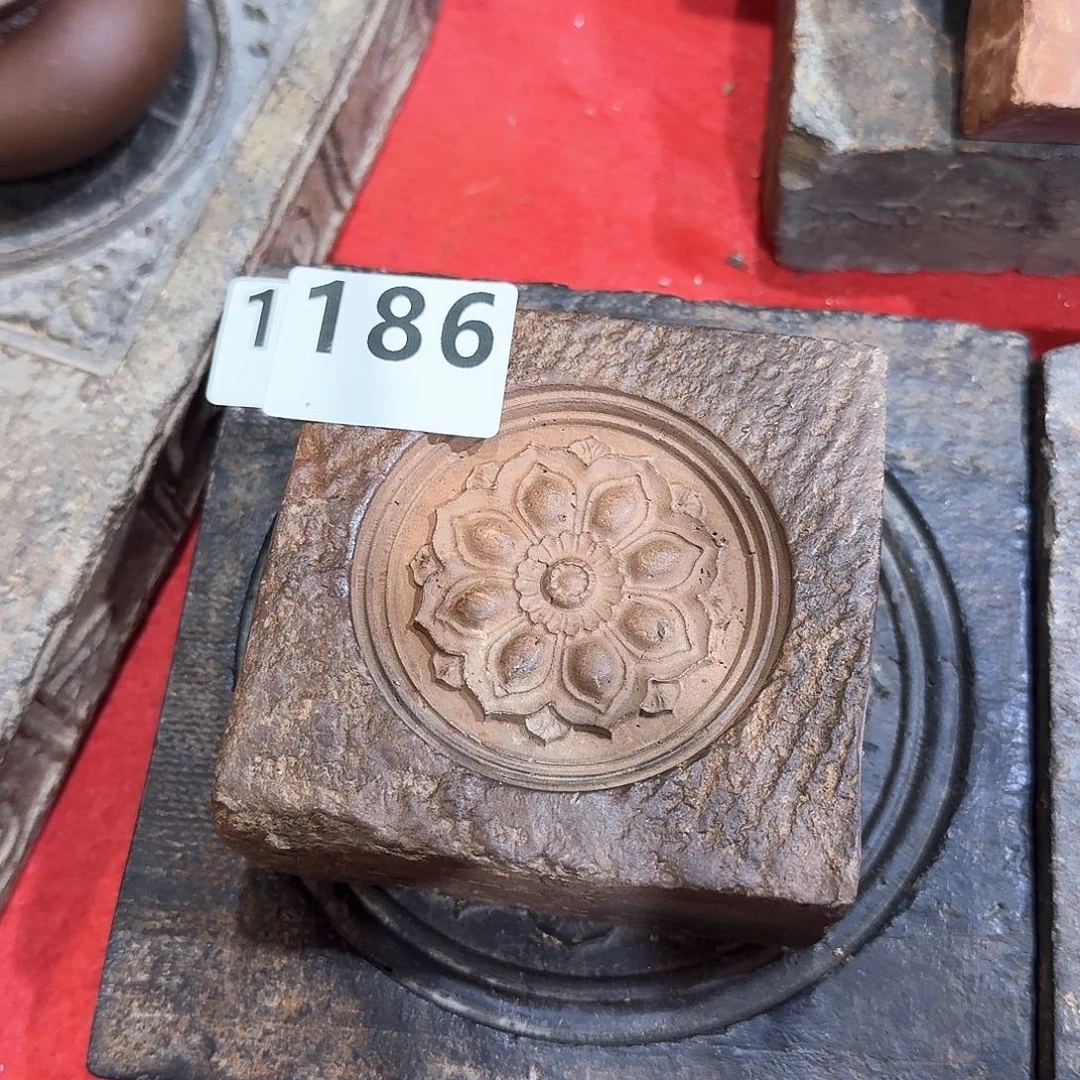西***峰老砖茶台，砚台，画像砖