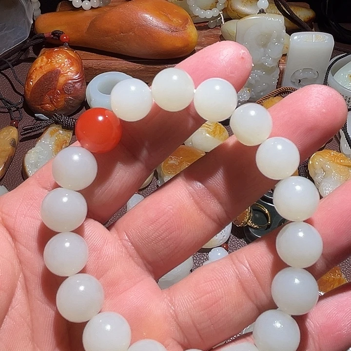 和田玉未镶嵌手链