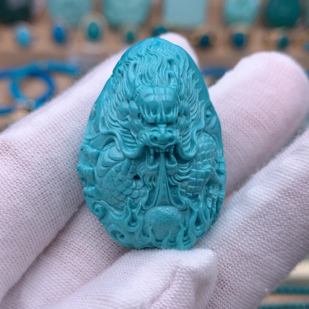 康***尼绿松石未镶嵌珠宝奇石