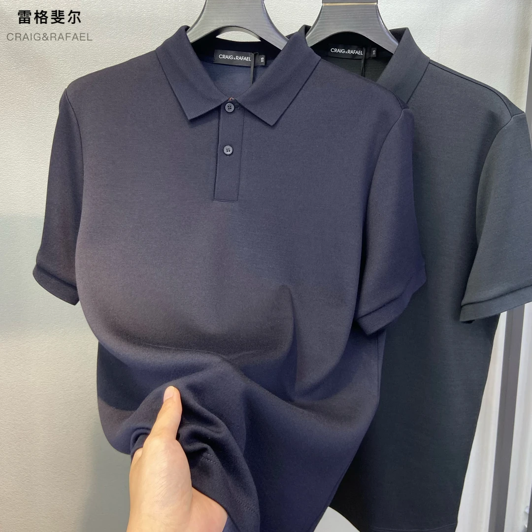 25160男士秋冬针织翻领短袖T恤舒适商务休闲日常百搭Polo衫25新品