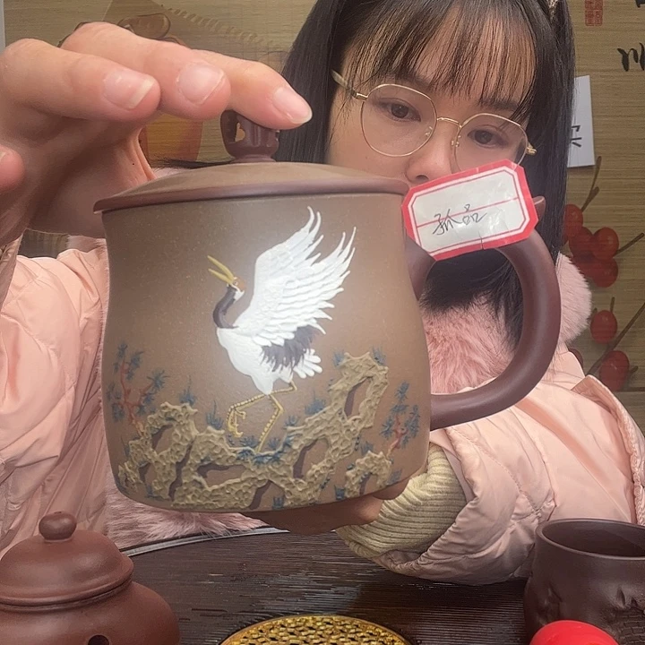 紫砂茶杯原矿紫砂杯