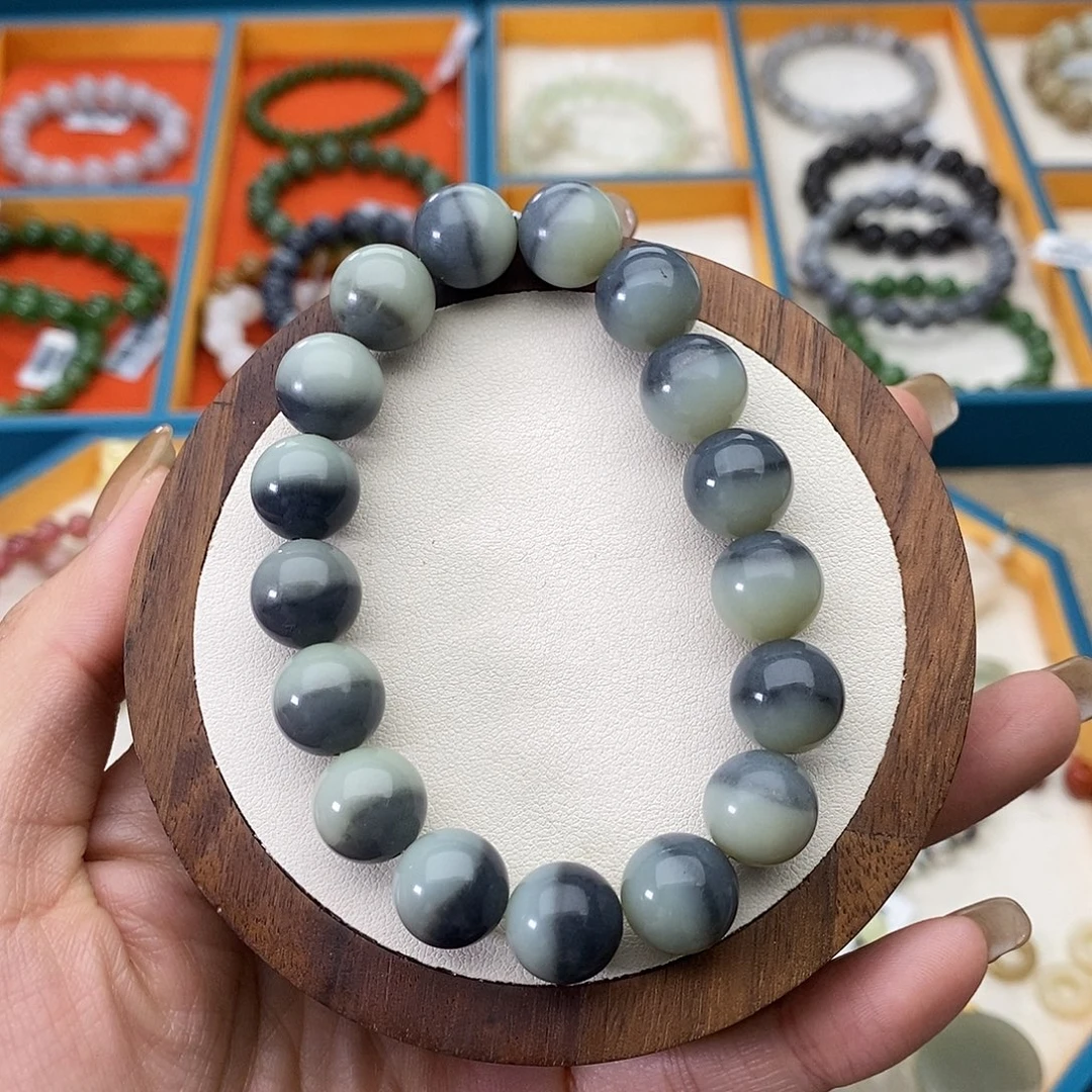 和田玉未镶嵌手串A21卡12