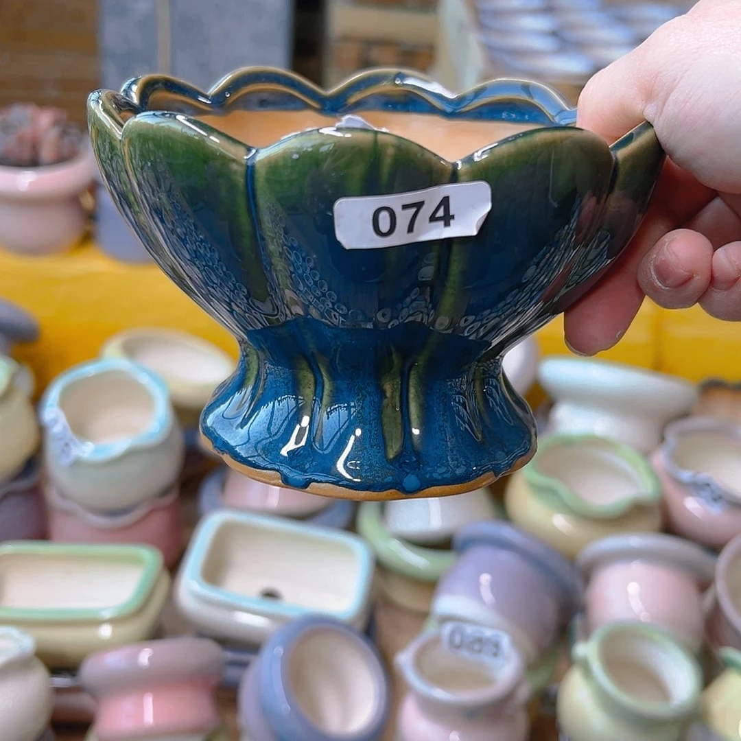 红陶陶瓷花盆当场满12包邮