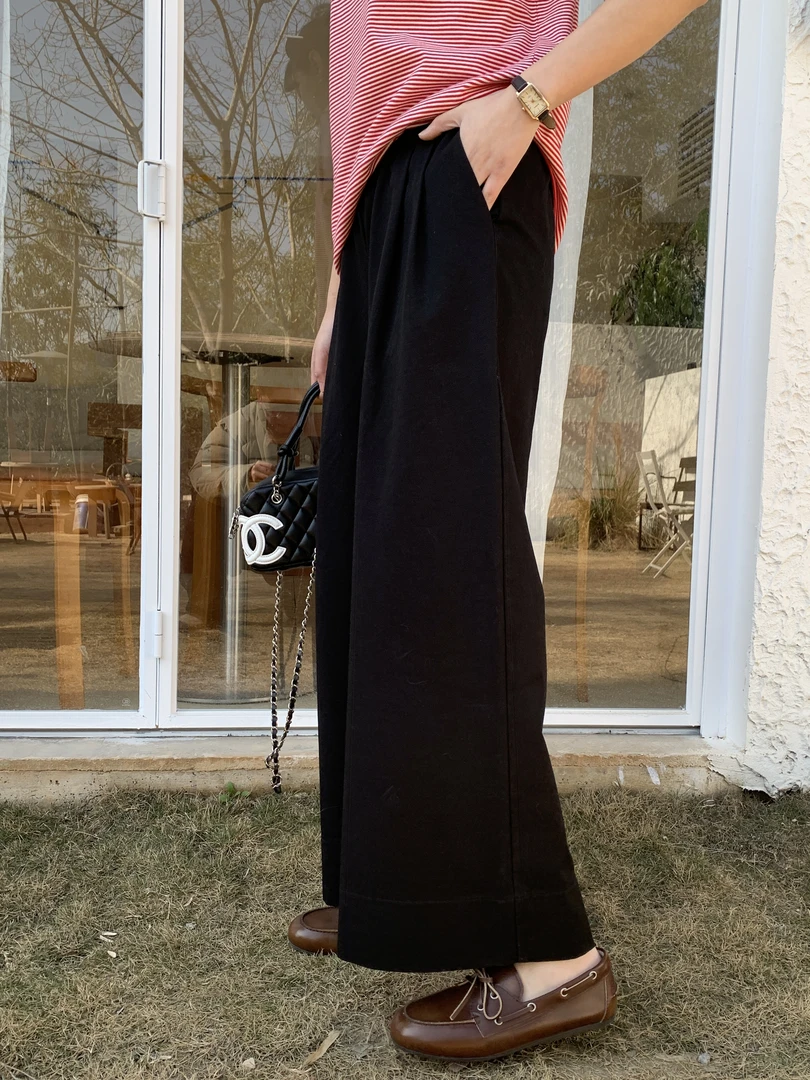 Seawhen海维恩「宽边阔腿裤」 COS风宽边时髦度up松紧腰瘦腰提臀