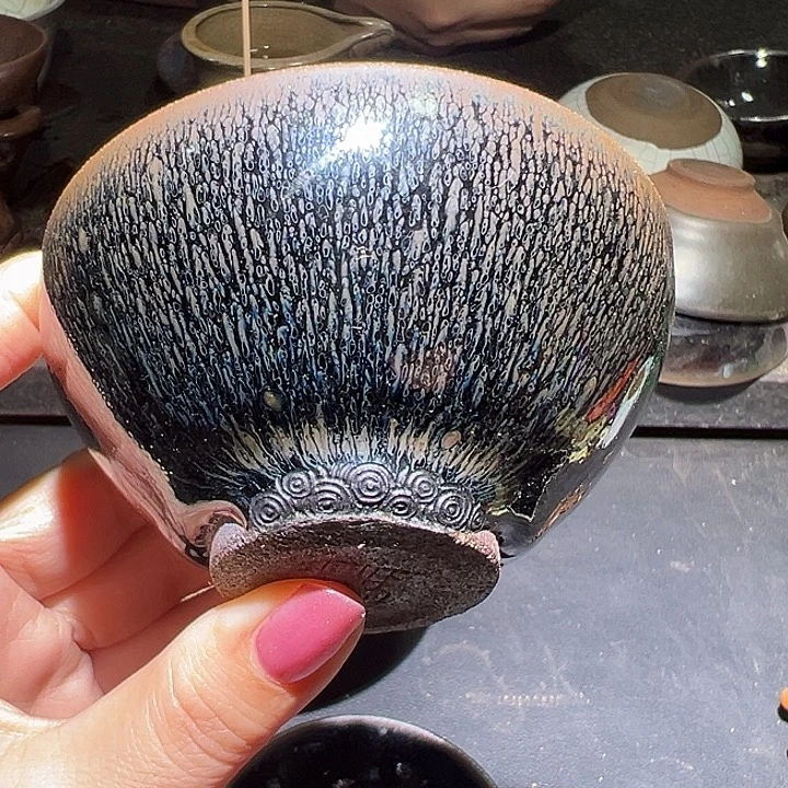 便携款瓷宋御柴烧雕刻空心滴