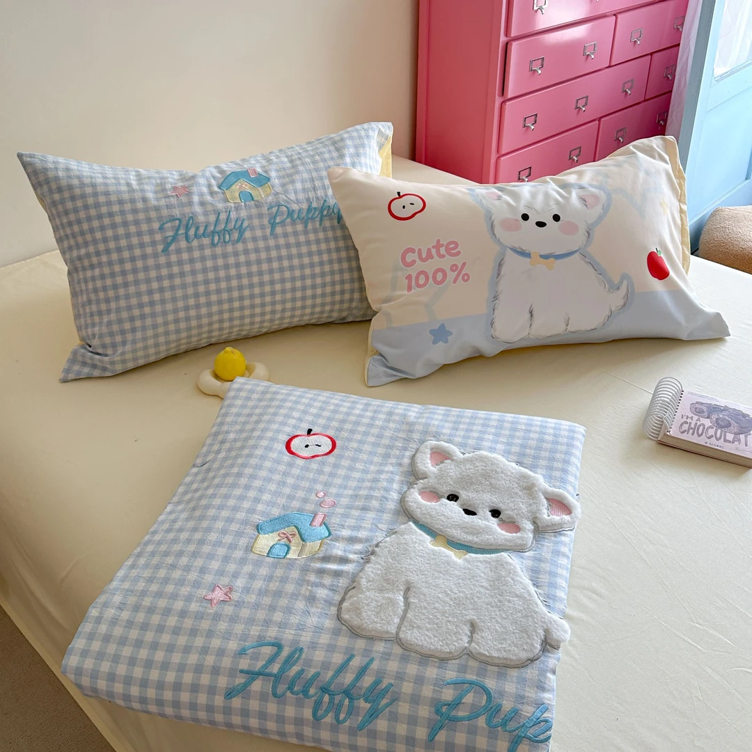 【夏被四件套】贴布绣夏凉被空调被可机洗水洗单双人凉感薄被子夏季