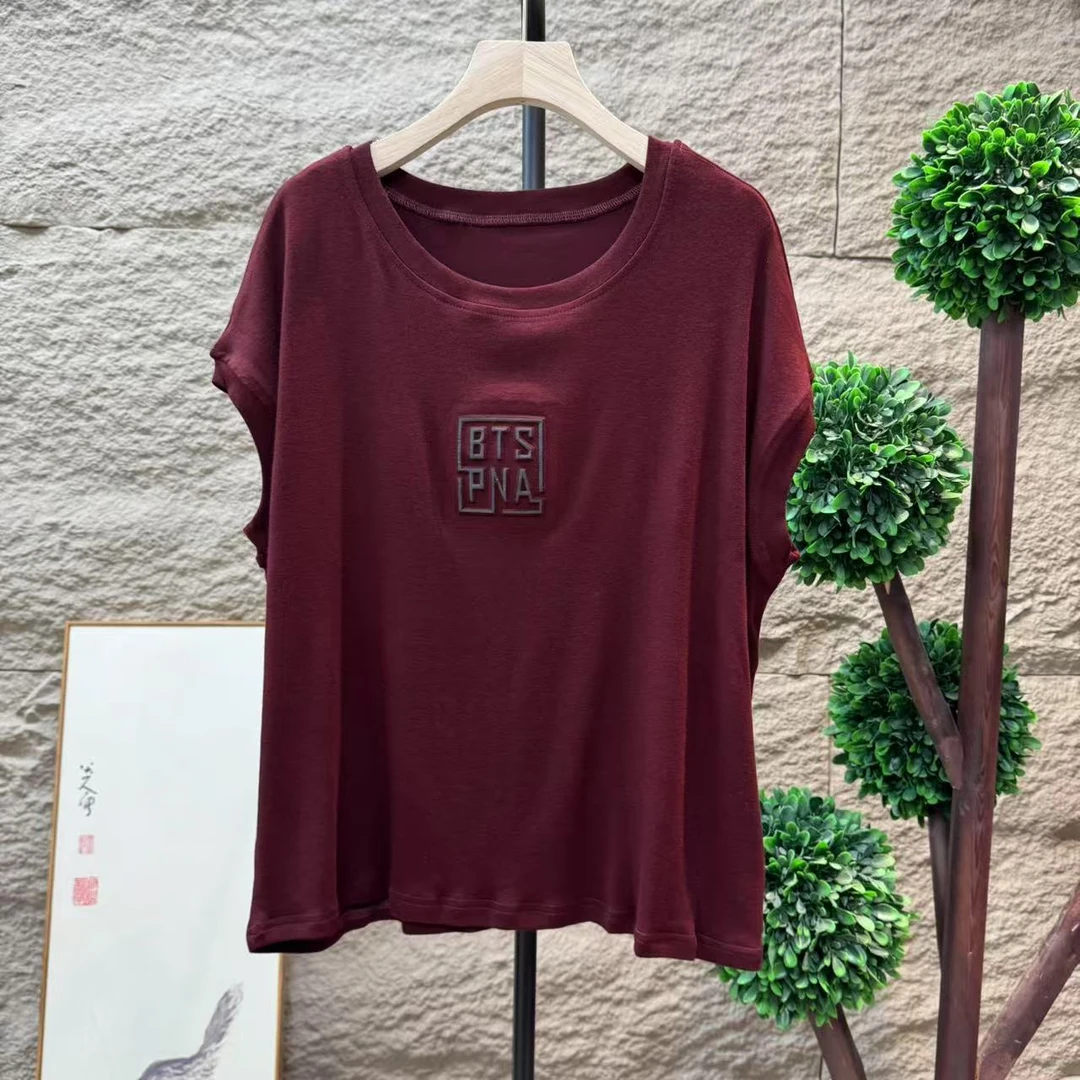 13654新款夏季休闲减龄百搭简约清爽T恤