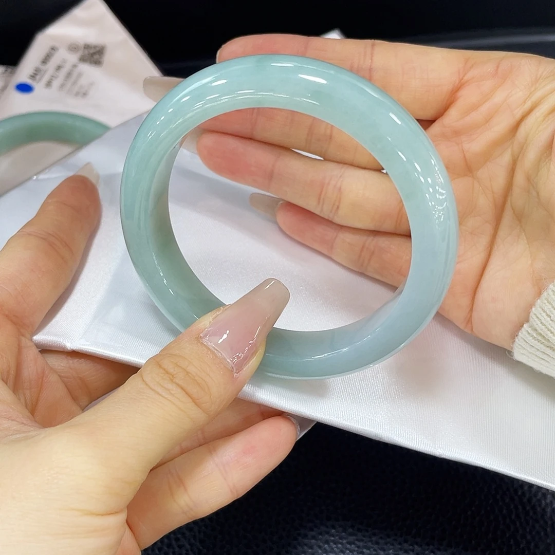 翡翠未镶嵌手镯天然缅甸A货翡翠手镯5号