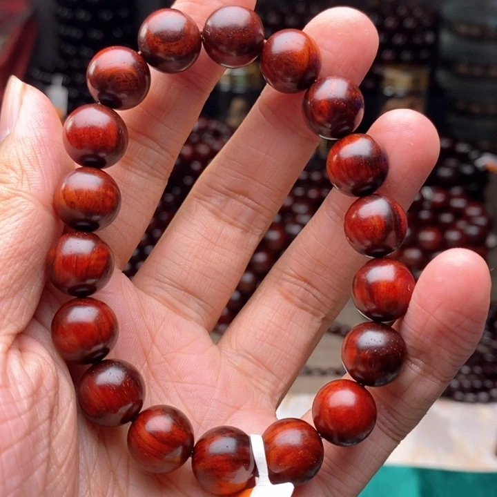 檀香紫檀（小叶紫檀）手串/手链1.2原汁原味闭合棕眼泥料