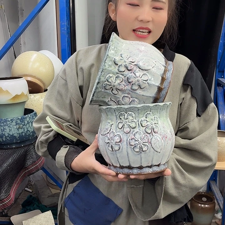 20×19 -粗陶花盆有孔-买买买
