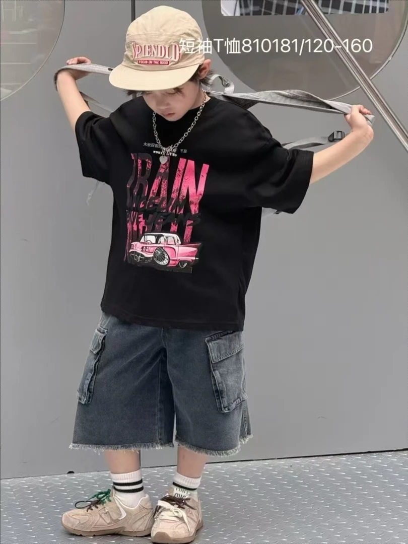 圆领短袖男夏季吸汗吸湿排汗T恤宽松上衣印花810181