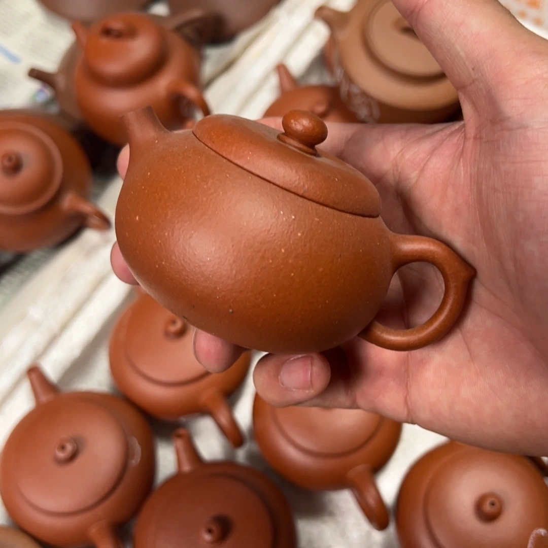 茶壶紫砂红泥苹果微瑕