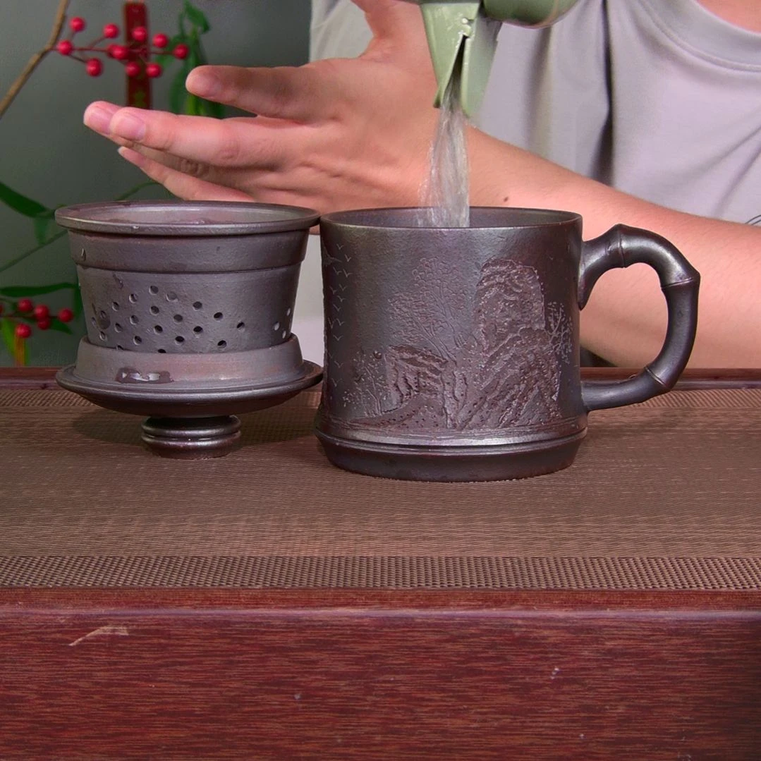 茶杯紫砂高货放漏