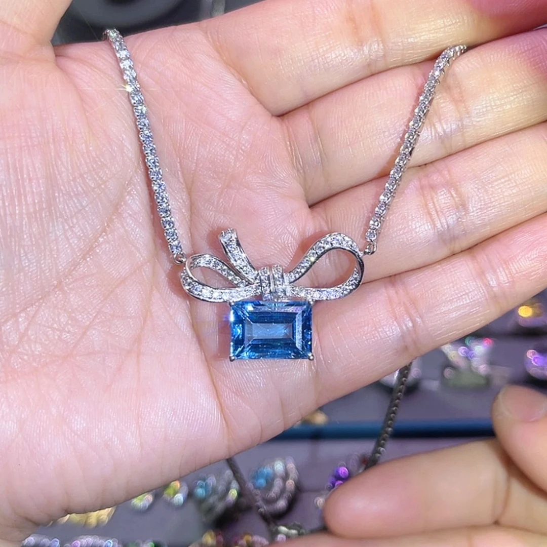 【闪购商品】托帕石颈饰银S925镶嵌