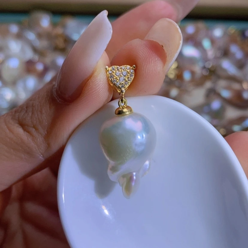 【闪购商品】淡水珍珠天然珍珠（微瑕）合金