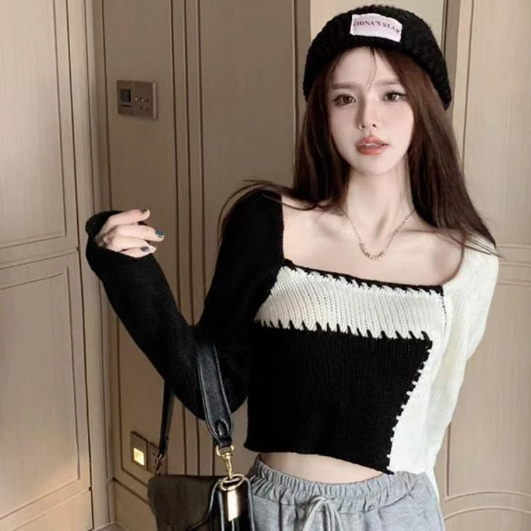 【短款气质针织内搭】多款式修身显瘦气质时尚秋冬短款针织毛衣