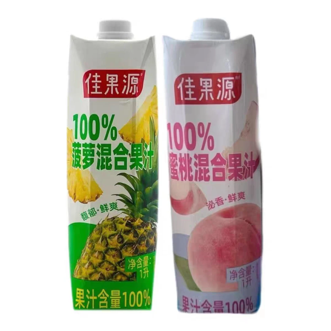 【尾货捡漏】保质期8月7日佳/果园100%菠萝混合果汁1L*2瓶