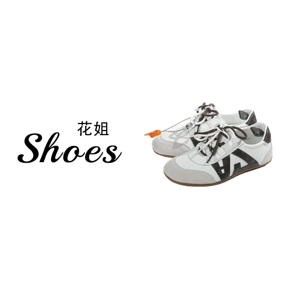 2025老花文真皮德训鞋时尚潮流百搭板鞋