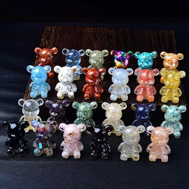 天然水晶精美小亮熊