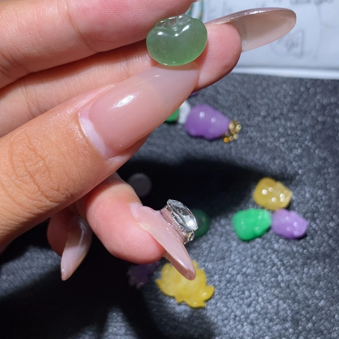 吃***没翡翠散珠无镶嵌12