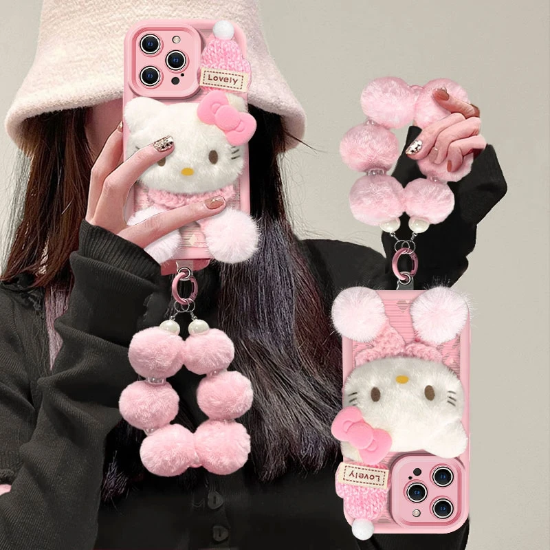 适用苹果16promax手机壳新款iphone15pro秋冬14防摔13可爱女12粉