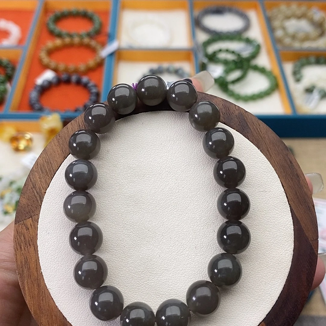 和田玉未镶嵌手串A11卡10