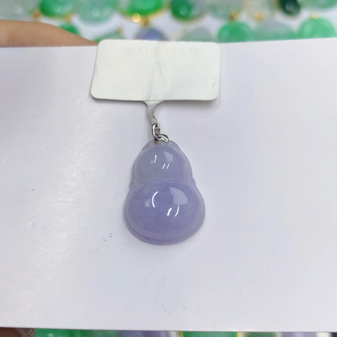 颈饰18K金镶嵌翡翠翡翠