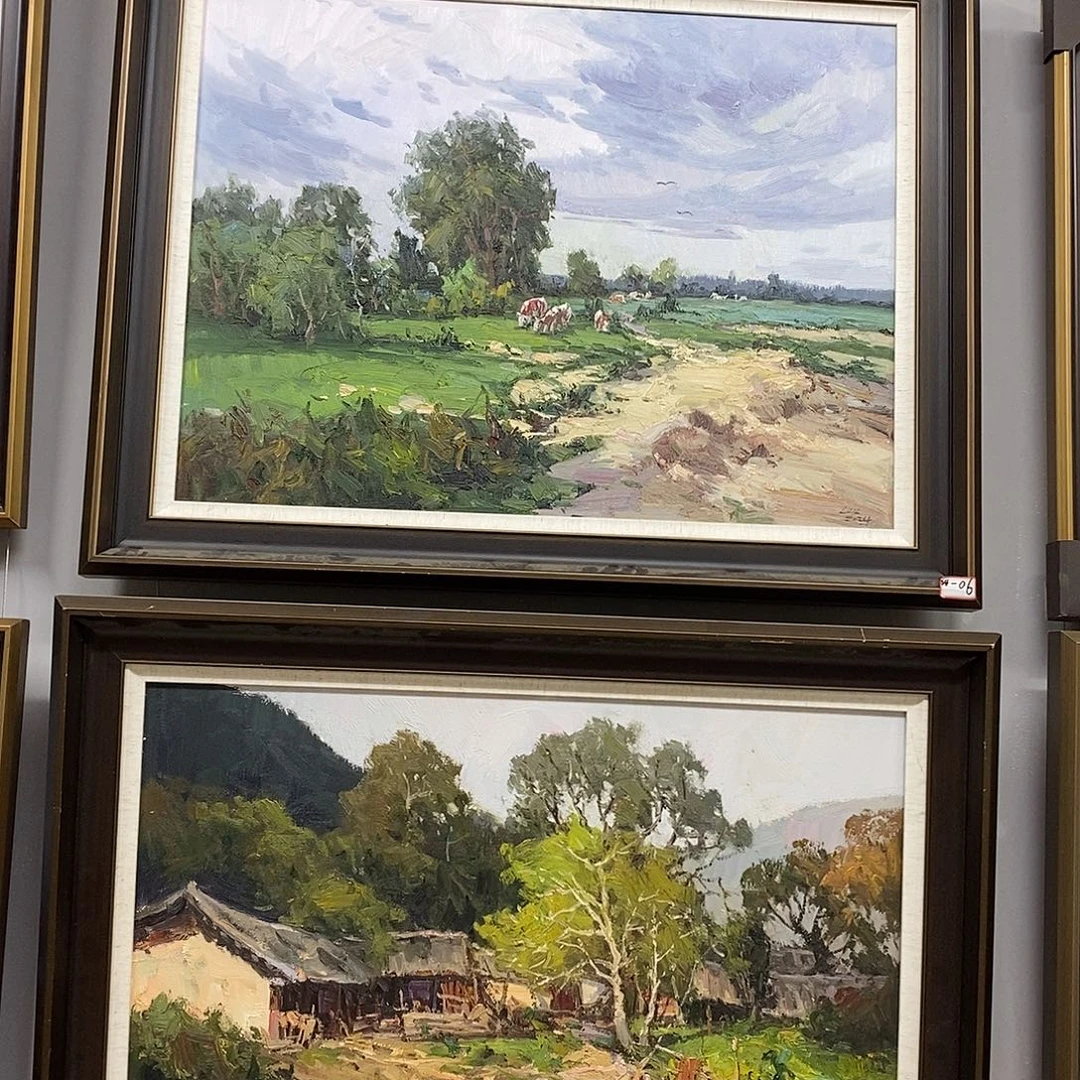 设***箜油画带外框画芯尺寸60x80cm