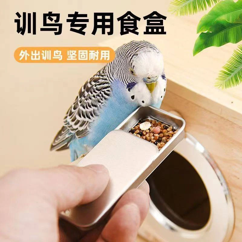 鹦鹉手养训鸟食盒虎皮牡丹玄凤训练饲料盒上手奖励道具互动喂食器