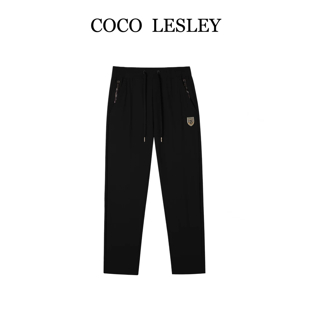 【COCO LESLEY】巴宝绅夏季男士轻奢百搭休闲长裤雪花爆冰裤