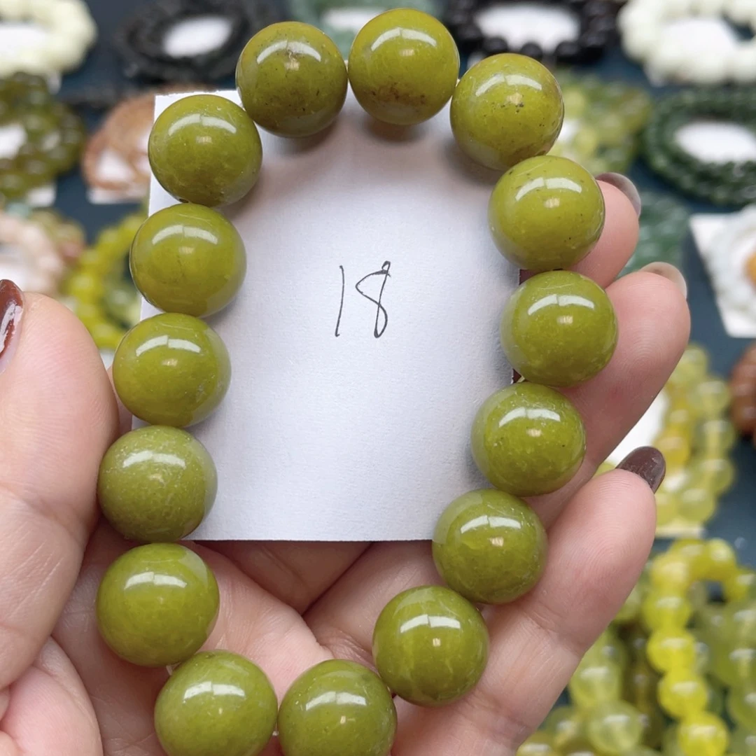 未镶嵌蛇纹石玉手链