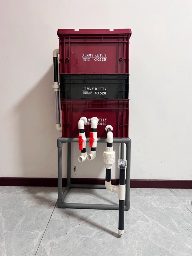 工业风周转箱过滤箱鱼缸鱼池过滤器水循环系统上滤滴流盒过滤盒