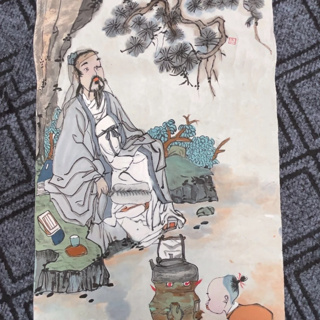 国画四尺四开人物作品