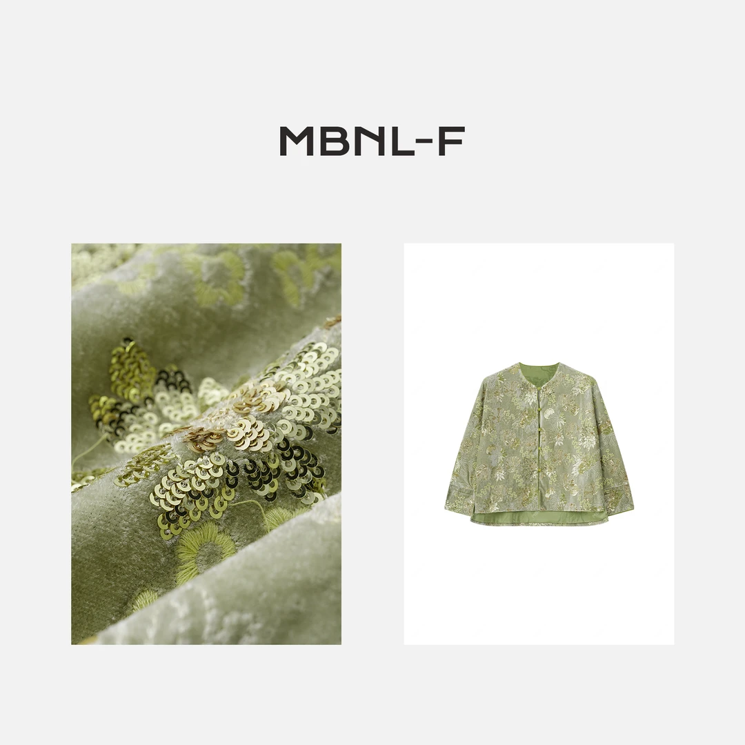 MBNL-F“富锦花” 2025S/S新品 真丝丝绒贵气感外套 秦磊XM-XGF1363