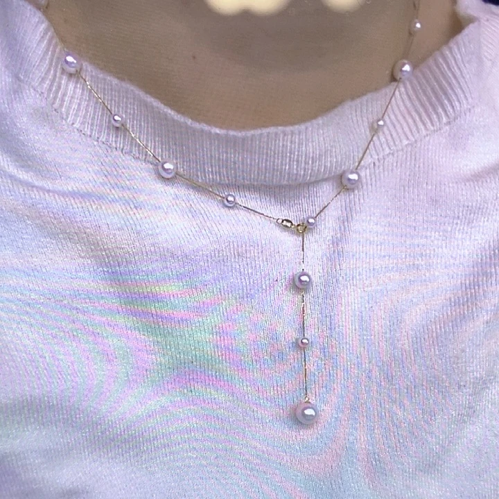 淡水珍珠18K金镶嵌颈饰S****7