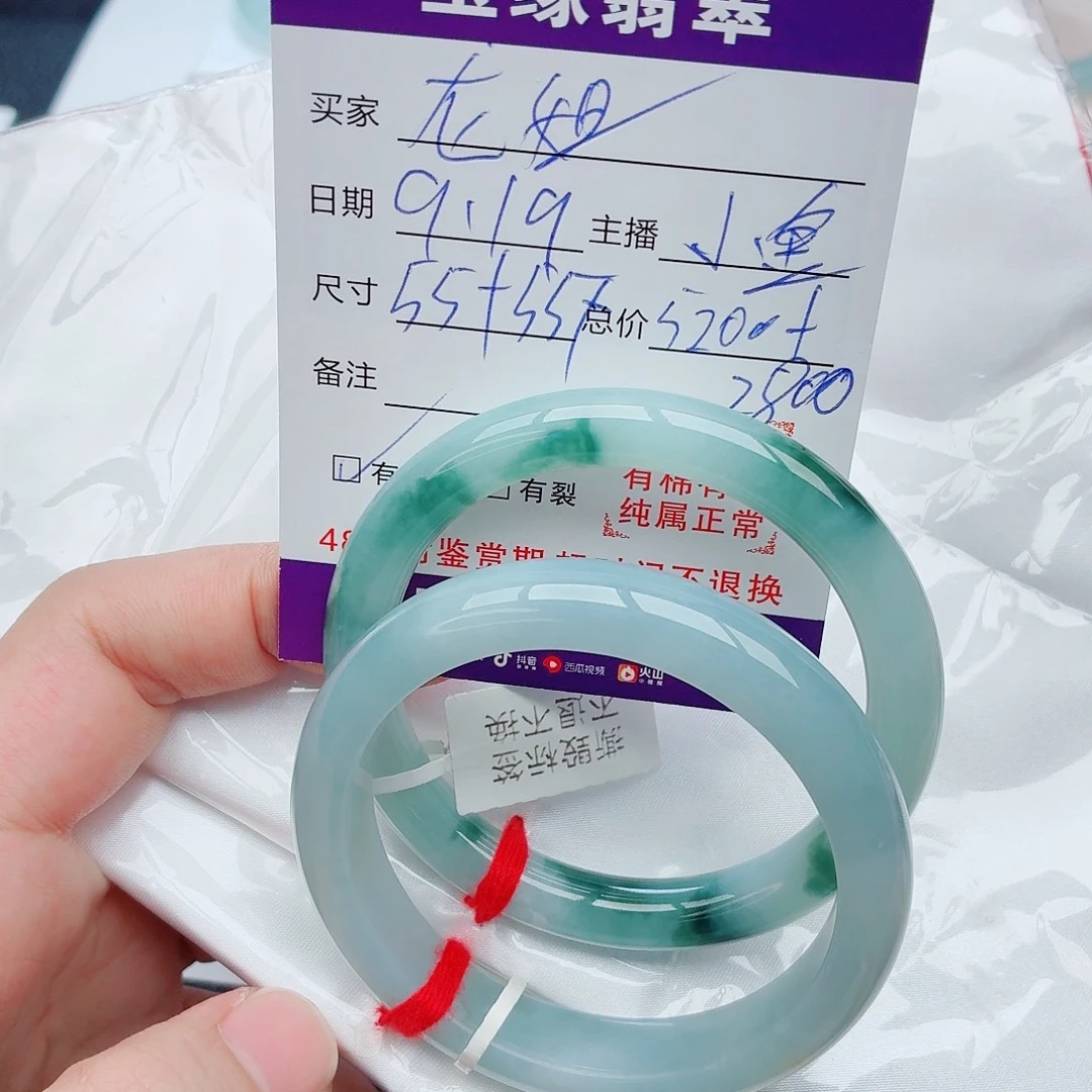 龙***嘉未镶嵌手镯翡翠天然翡翠手镯