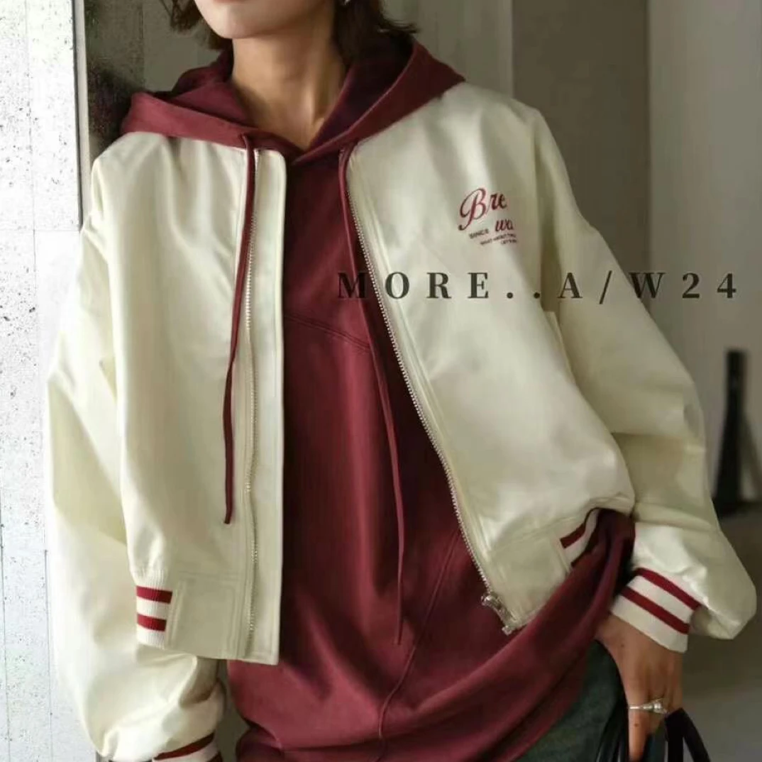 890款2025新款春秋季美式刺绣短款外套女时尚休闲宽松