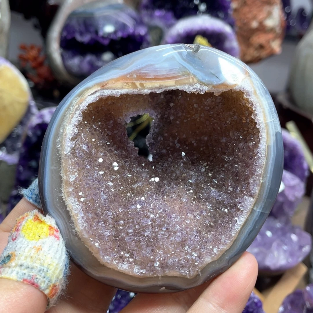 紫晶银S925镶嵌珠宝半成品捡漏