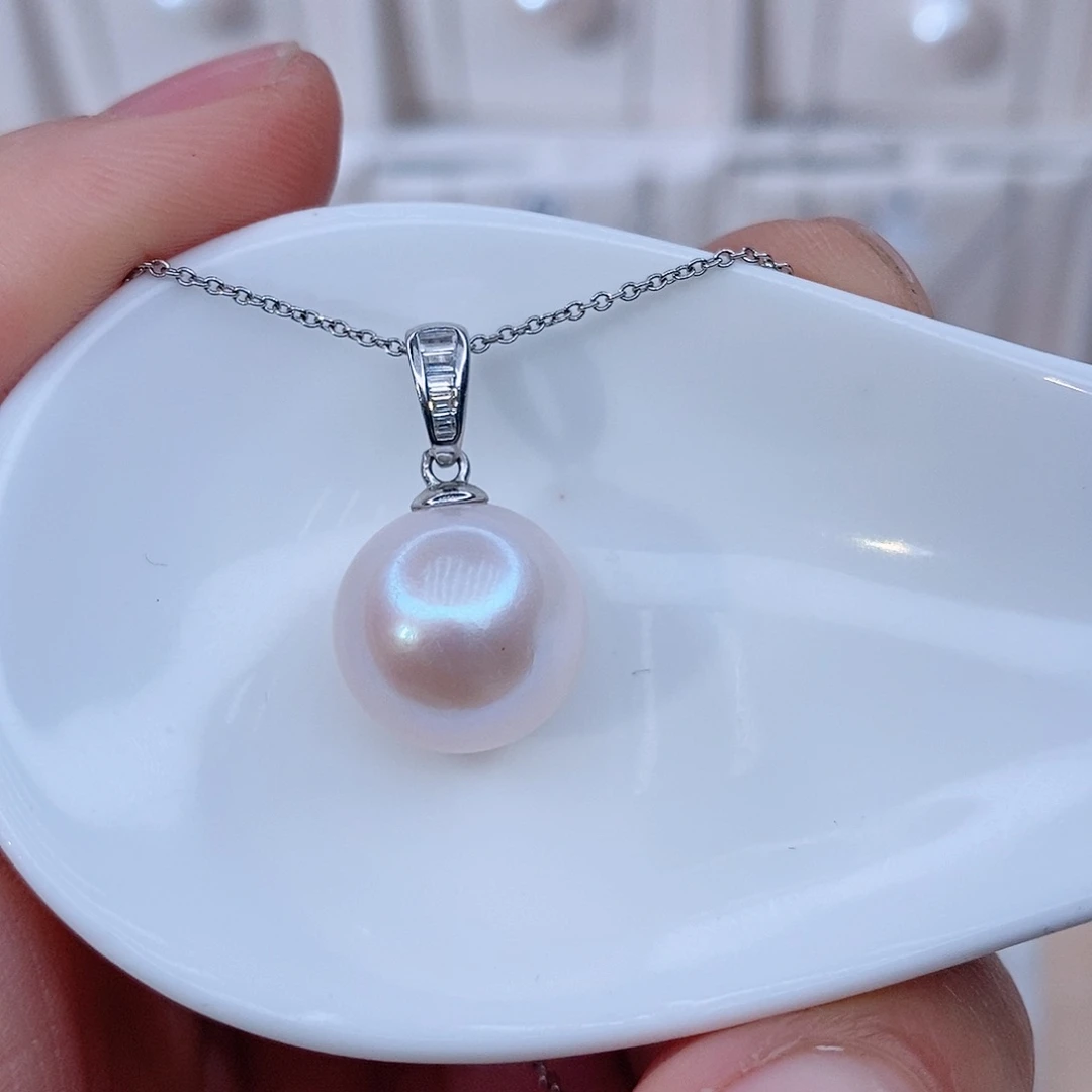 颈饰银S925镶嵌淡水珍珠